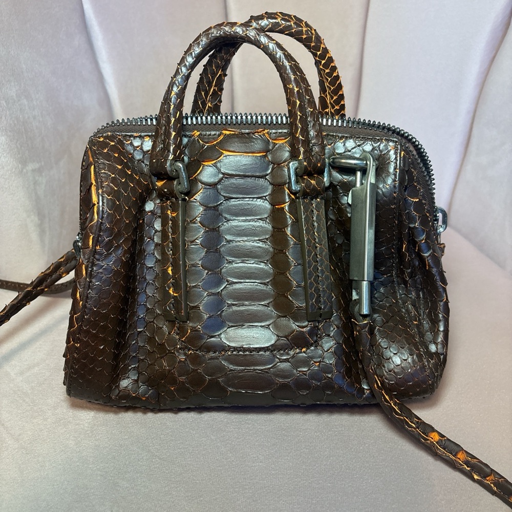 Rick Owens Dark Brown Textured Mini Bag